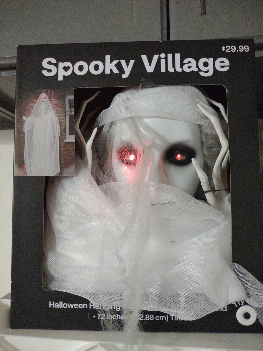 NEW HALLOWEEN Decorations White Hanging Decorations Light Up Eyes
